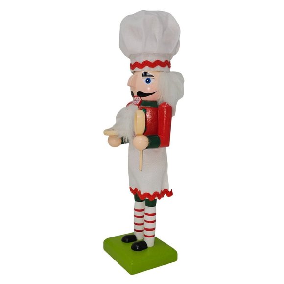 Pizza Chef 11" Wood Nutcracker - Christmas Gift - Picture 2 of 4
